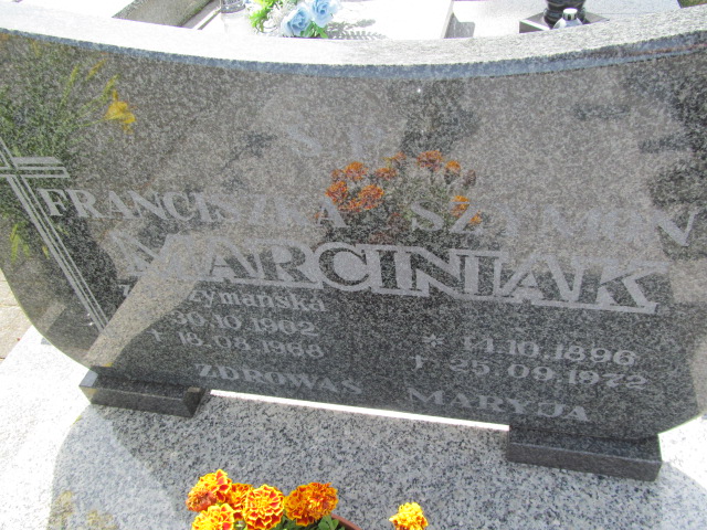 Franciszka Marciniak 1902 Chocz - Grobonet - Wyszukiwarka osób pochowanych