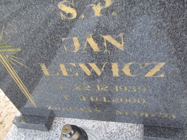 Jan Lewicz 1939 Chocz - Grobonet - Wyszukiwarka osób pochowanych