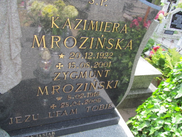 Kazimiera Mrozińska  1922 Chocz - Grobonet - Wyszukiwarka osób pochowanych