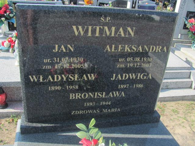 Aleksandra Maria Witman 1930 Chocz - Grobonet - Wyszukiwarka osób pochowanych