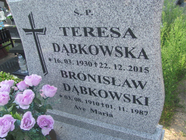 Teresa Dąbkowska 1930 Chocz - Grobonet - Wyszukiwarka osób pochowanych