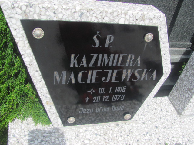 Kazimiera Maciejewska 1916 Chocz - Grobonet - Wyszukiwarka osób pochowanych