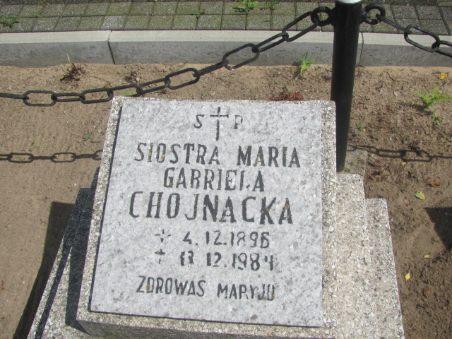 Maria Gabriela Chojnacka 1896 Chocz - Grobonet - Wyszukiwarka osób pochowanych